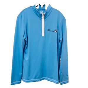 BMW Championship Performance Shirt Women S PGA Golf 1/4 Zip Embroider Logo Blue
